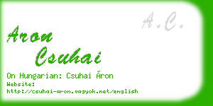 aron csuhai business card